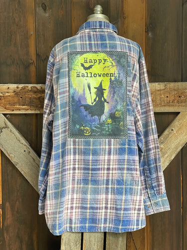 Halloween Series Flannel HAUNTED PATH - Spell Lavender